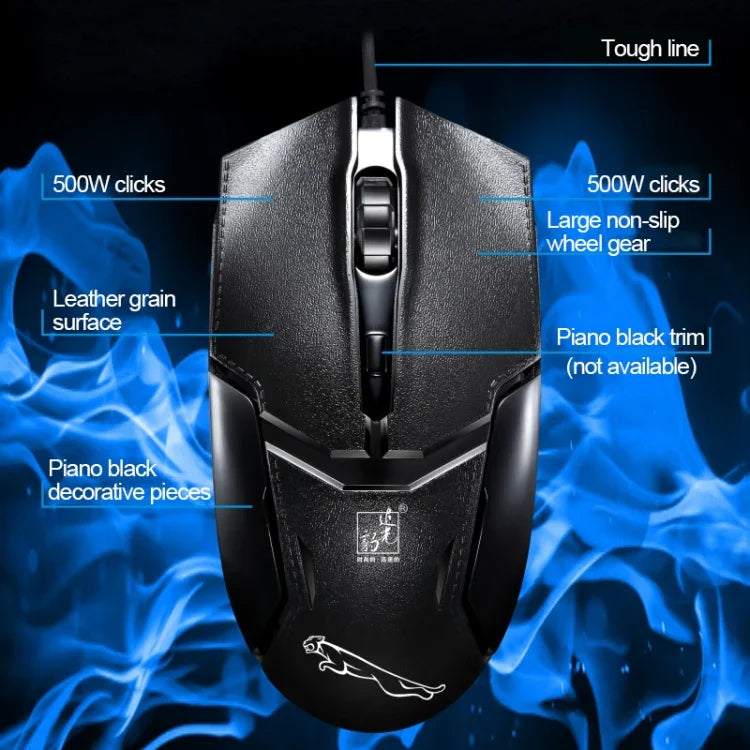 Bộ bàn phím chơi game chuyên nghiệp có dây Chasing Leopard Q9 1600 DPI với kết cấu lưới + Chuột quang