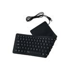 Bàn phím USB có dây chống nước 103 phím tiếng Pháp bằng silicone cho máy tính để bàn và laptop, Dài cáp: 1.5m
