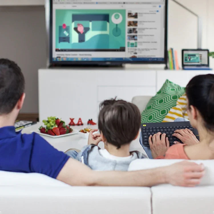 Bàn phím điều khiển cảm ứng không dây Logitech K400 Plus 2.4GHz, phạm vi không dây: 10m, Logitech K400 Plus