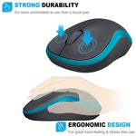 Chuột không dây Logitech M186 tiết kiệm điện văn phòng USB cho laptop máy tính để bàn đa năng