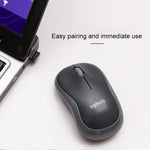 Chuột không dây Logitech M186 tiết kiệm điện văn phòng USB cho laptop máy tính để bàn đa năng