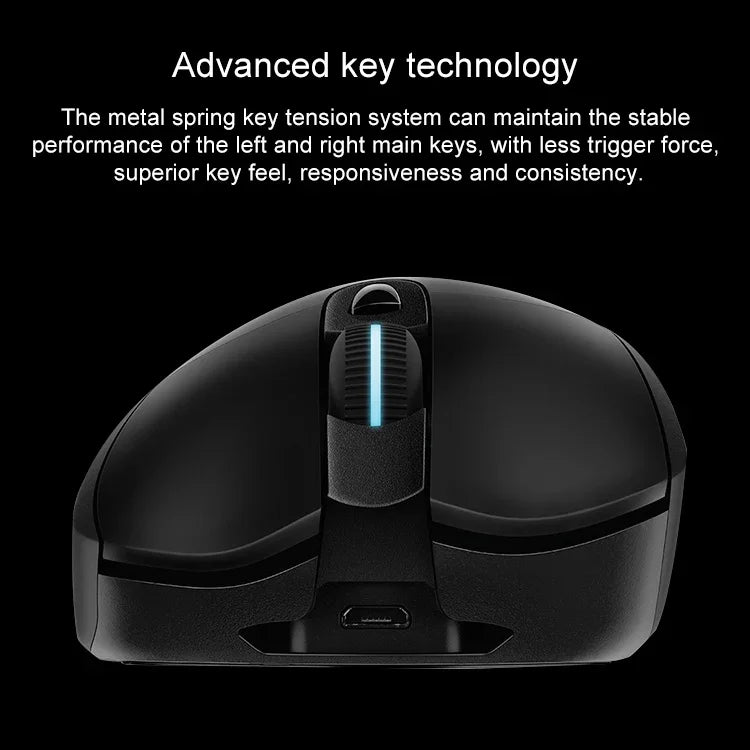 Chuột chơi game quang không dây Logitech G703 LIGHTSPEED 16000 DPI 6 nút lập trình cảm biến HERO 16K đèn nền RGB
