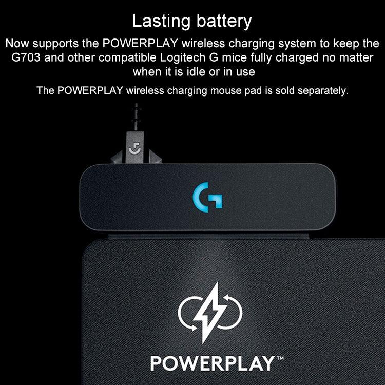Chuột chơi game quang không dây Logitech G703 LIGHTSPEED 16000 DPI 6 nút lập trình cảm biến HERO 16K đèn nền RGB