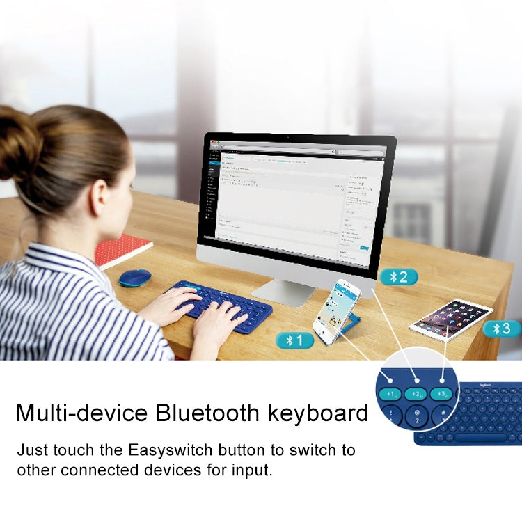 Bàn phím Bluetooth không dây đa thiết bị di động Logitech K380, K380