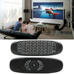 C120 Chuột không dây Air Mouse có đèn nền 2.4GHz, bàn phím, cảm biến con quay 3D, điều khiển từ xa Android cho PC, Android TV Box / Smart TV, thiết bị chơi game, bàn phím đèn nền trắng