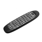 C120 Chuột không dây Air Mouse có đèn nền 2.4GHz, bàn phím, cảm biến con quay 3D, điều khiển từ xa Android cho PC, Android TV Box / Smart TV, thiết bị chơi game, bàn phím đèn nền trắng