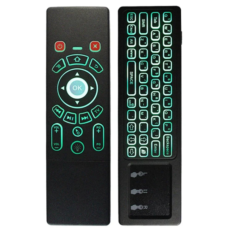T6 Phiên bản đèn màu Chuột không dây Air Mouse 2.4GHz, điều khiển từ xa có touchpad & học IR cho PC, Android TV Box / Smart TV, thiết bị đa phương tiện, T6