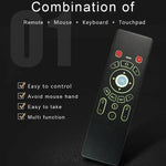 T6 Phiên bản đèn màu Chuột không dây Air Mouse 2.4GHz, điều khiển từ xa có touchpad & học IR cho PC, Android TV Box / Smart TV, thiết bị đa phương tiện, T6