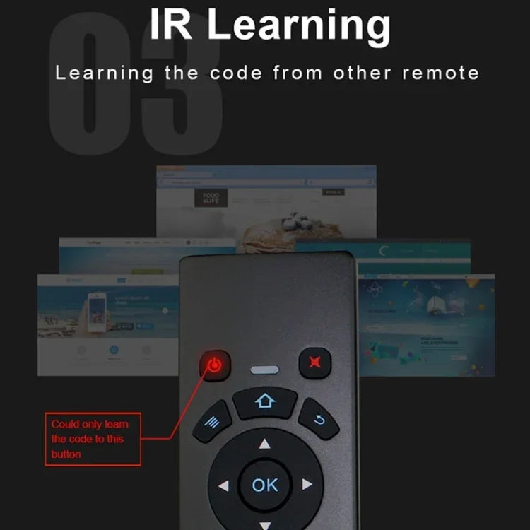 T6 Phiên bản đèn màu Chuột không dây Air Mouse 2.4GHz, điều khiển từ xa có touchpad & học IR cho PC, Android TV Box / Smart TV, thiết bị đa phương tiện, T6