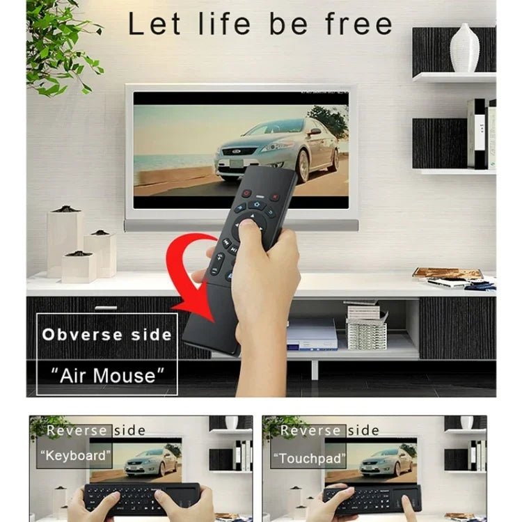 T6 Phiên bản đèn màu Chuột không dây Air Mouse 2.4GHz, điều khiển từ xa có touchpad & học IR cho PC, Android TV Box / Smart TV, thiết bị đa phương tiện, T6