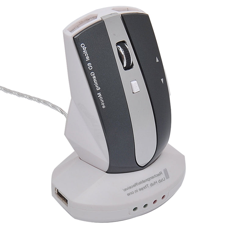 Chuột quang không dây sạc lại MZ-011 2.4GHz 1600DPI có chức năng HUB, Màu đen, Đen bạc, Trắng + Xanh hoàng gia, Trắng ngọc trai, Xanh, Bạc