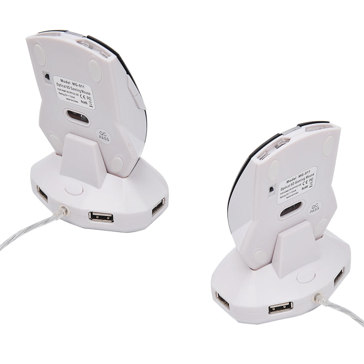 Chuột quang không dây sạc lại MZ-011 2.4GHz 1600DPI có chức năng HUB, Màu đen, Đen bạc, Trắng + Xanh hoàng gia, Trắng ngọc trai, Xanh, Bạc