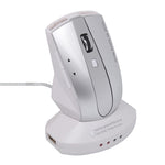 Chuột quang không dây sạc lại MZ-011 2.4GHz 1600DPI có chức năng HUB, Màu đen, Đen bạc, Trắng + Xanh hoàng gia, Trắng ngọc trai, Xanh, Bạc
