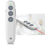 Doosl DSIT007 Bút điều khiển từ xa không dây sạc lại trình chiếu Powerpoint 2.4GHz, Khoảng cách điều khiển: 10m (Trắng), DSIT007