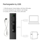 Doosl DSIT013 Điều khiển từ xa trình chiếu PowerPoint sạc lại 2.4GHz Đa chức năng với con trỏ laser cho PowerPoint / Keynote / Prezi, Khoảng cách điều khiển: 100m