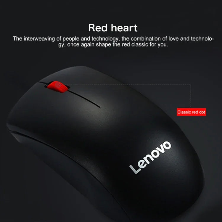 Chuột không dây văn phòng thời trang Lenovo M120 Pro màu đỏ, Chuột không dây M120 Pro