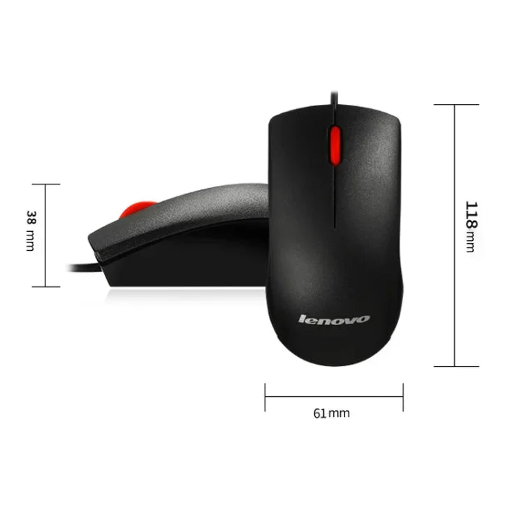 Chuột có dây văn phòng thời trang Lenovo M120 Pro chấm đỏ, Chuột có dây M120 Pro