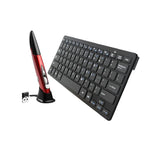 Bộ bàn phím đa phương tiện không dây 2.4GHz KM-808 + chuột bút quang không dây có đầu thu USB cho máy tính PC Laptop, giao màu chuột bút ngẫu nhiên, Bàn phím KM-808 + Chuột bút (Trắng), Bàn phím KM-808 + Chuột bút (Đen)
