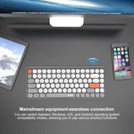 Bàn phím Bluetooth 84 phím Ajazz 308I cho máy tính bảng, điện thoại di động, gia đình, văn phòng, màu vàng