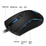 Chuột chơi game có dây phát sáng nhiều màu 7 nút 3200 DPI điều chỉnh công thái học quang học HXSJ A869, A869