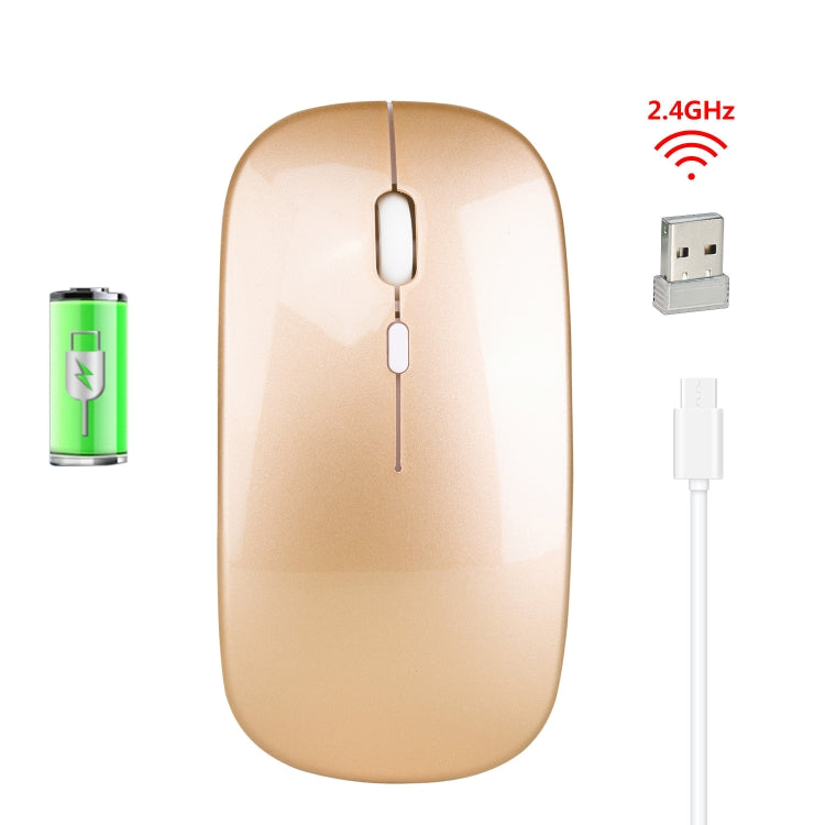 Chuột quang không dây 2.4GHz 1600DPI ba tốc độ điều chỉnh im lặng HXSJ M80, màu vàng, vàng hồng, bạc, trắng, đen, xám