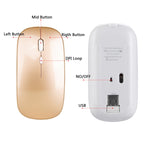 Chuột quang không dây 2.4GHz 1600DPI ba tốc độ điều chỉnh im lặng HXSJ M80, màu vàng, vàng hồng, bạc, trắng, đen, xám