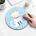 Miếng lót chuột hình tròn họa tiết mèo công chúa, Đường kính: 22cm, Mèo công chúa
