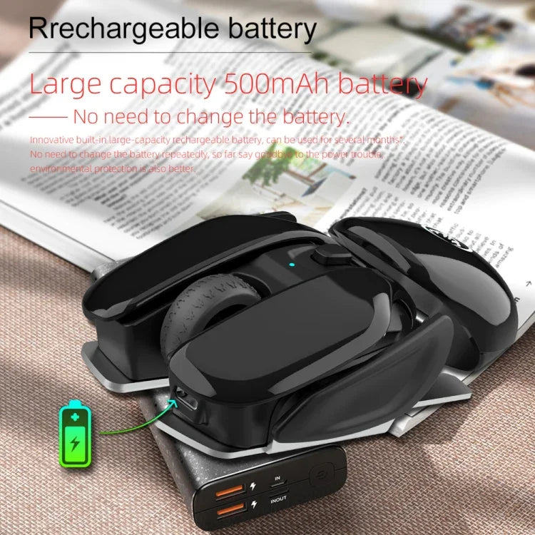 Chuột không dây điều chỉnh 3 chế độ HXSJ T37 2.4GHz 1600dpi im lặng, T37 màu hồng