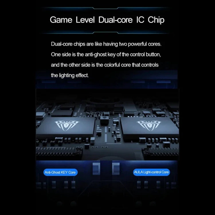 Bàn phím chơi game có dây USB cơ học AULA F2088 108 phím pha trộn ánh sáng với switch xanh, Nút kim loại, Switch xanh đen