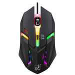 Chuột chơi game quang có dây Chasing Leopard K2 USB đèn nền LED 1600DPI điều chỉnh 3 tốc độ, chiều dài: 1.3m, K2