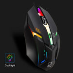 Chuột chơi game quang có dây Chasing Leopard K2 USB đèn nền LED 1600DPI điều chỉnh 3 tốc độ, chiều dài: 1.3m, K2