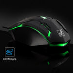 Chuột chơi game quang có dây Chasing Leopard K2 USB đèn nền LED 1600DPI điều chỉnh 3 tốc độ, chiều dài: 1.3m, K2