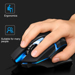Chuột chơi game quang có dây Chasing Leopard K2 USB đèn nền LED 1600DPI điều chỉnh 3 tốc độ, chiều dài: 1.3m, K2