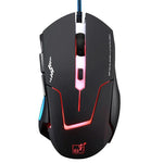 Chuột chơi game quang có dây Chasing Leopard T7 USB 6 phím 2400DPI điều chỉnh 3 tốc độ có đèn nền, trọng lượng cân bằng tích hợp, chiều dài: 1.8m, T7