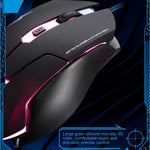 Chuột chơi game quang có dây Chasing Leopard T7 USB 6 phím 2400DPI điều chỉnh 3 tốc độ có đèn nền, trọng lượng cân bằng tích hợp, chiều dài: 1.8m, T7