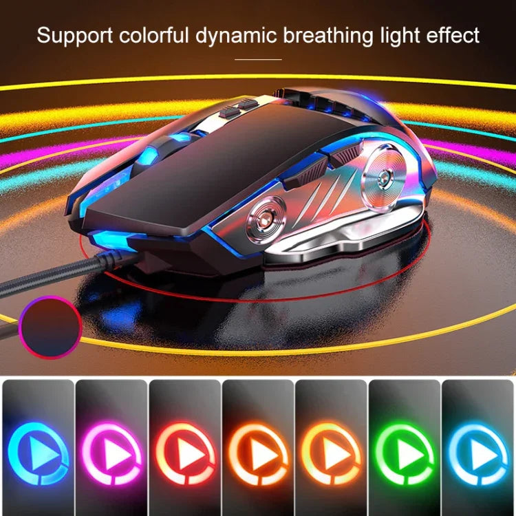 Bộ bàn phím chuột chơi game cảm giác cơ học im lặng YINDIAO V2