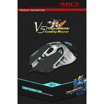 Chuột chơi game quang có dây iMICE V5 USB 7 nút 4000 DPI đèn nền nhiều màu cho máy tính PC Laptop, V5 (Trắng)