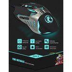 Chuột chơi game quang có dây iMICE V5 USB 7 nút 4000 DPI đèn nền nhiều màu cho máy tính PC Laptop, V5 (Trắng)
