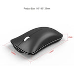 Chuột quang không dây điều chỉnh 4 phím 1600 DPI HXSJ T23 Bluetooth 5.0 + Bluetooth 3.0 + 2.4GHz ba chế độ, thiết kế công thái học, T23 màu đen