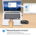 Chuột quang không dây điều chỉnh 4 phím 1600 DPI HXSJ T23 Bluetooth 5.0 + Bluetooth 3.0 + 2.4GHz ba chế độ, thiết kế công thái học, T23 màu đen