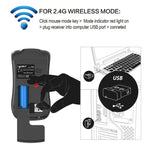 Chuột quang không dây điều chỉnh 4 phím 1600 DPI HXSJ T23 Bluetooth 5.0 + Bluetooth 3.0 + 2.4GHz ba chế độ, thiết kế công thái học, T23 màu đen