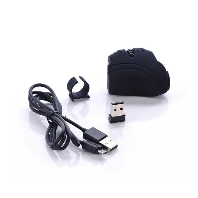 Chuột nhẫn ngón tay lười GM306DM Bluetooth + 2.4GHz hai chế độ, chuột không dây sạc lại được
