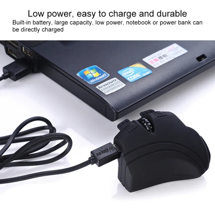 Chuột nhẫn ngón tay lười GM306DM Bluetooth + 2.4GHz hai chế độ, chuột không dây sạc lại được