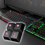 Bàn phím chơi game có dây iMICE AK-600 USB với ký tự phím nổi phát sáng, đèn nền phát sáng (Màu đen)