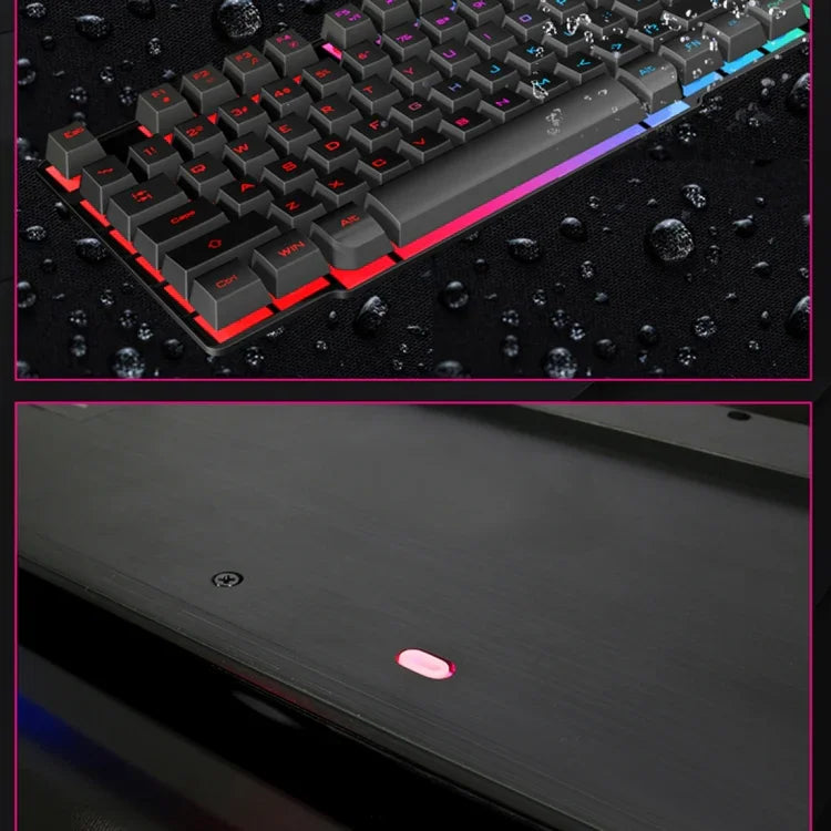 Bàn phím chơi game có dây iMICE AK-600 USB với ký tự phím nổi phát sáng, đèn nền phát sáng (Màu đen)