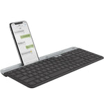 Bàn phím không dây mỏng nhẹ đa thiết bị Logitech K580 với giá đỡ điện thoại