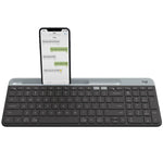 Bàn phím không dây mỏng nhẹ đa thiết bị Logitech K580 với giá đỡ điện thoại