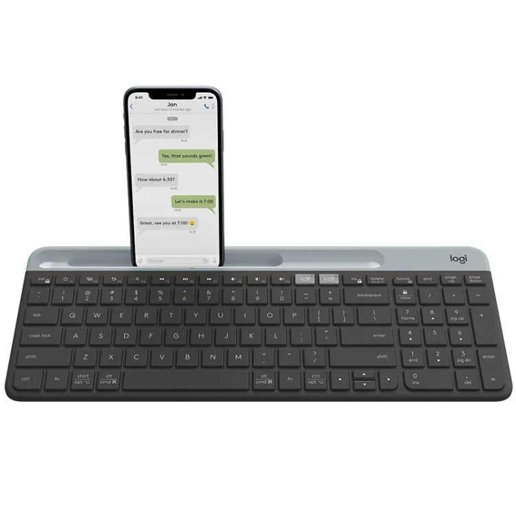 Bàn phím không dây mỏng nhẹ đa thiết bị Logitech K580 với giá đỡ điện thoại