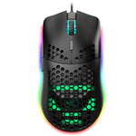 Chuột chơi game có dây HXSJ J900 với 6 phím và đèn RGB lập trình được (Màu trắng), J900 (Màu đen), J900 (Màu trắng)