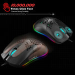 Chuột chơi game có dây HXSJ J900 với 6 phím và đèn RGB lập trình được (Màu trắng), J900 (Màu đen), J900 (Màu trắng)